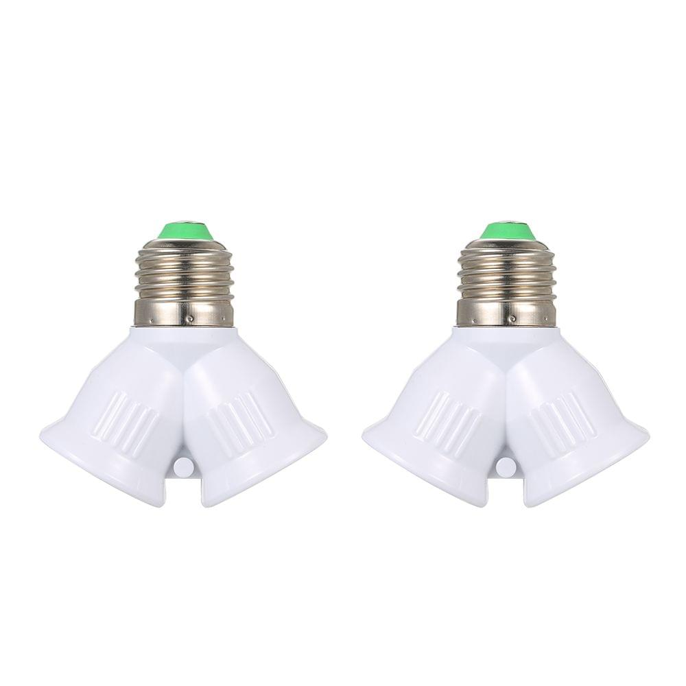 E27 Male to 2 Female Y Shape LED Light Bulb Base Adapter