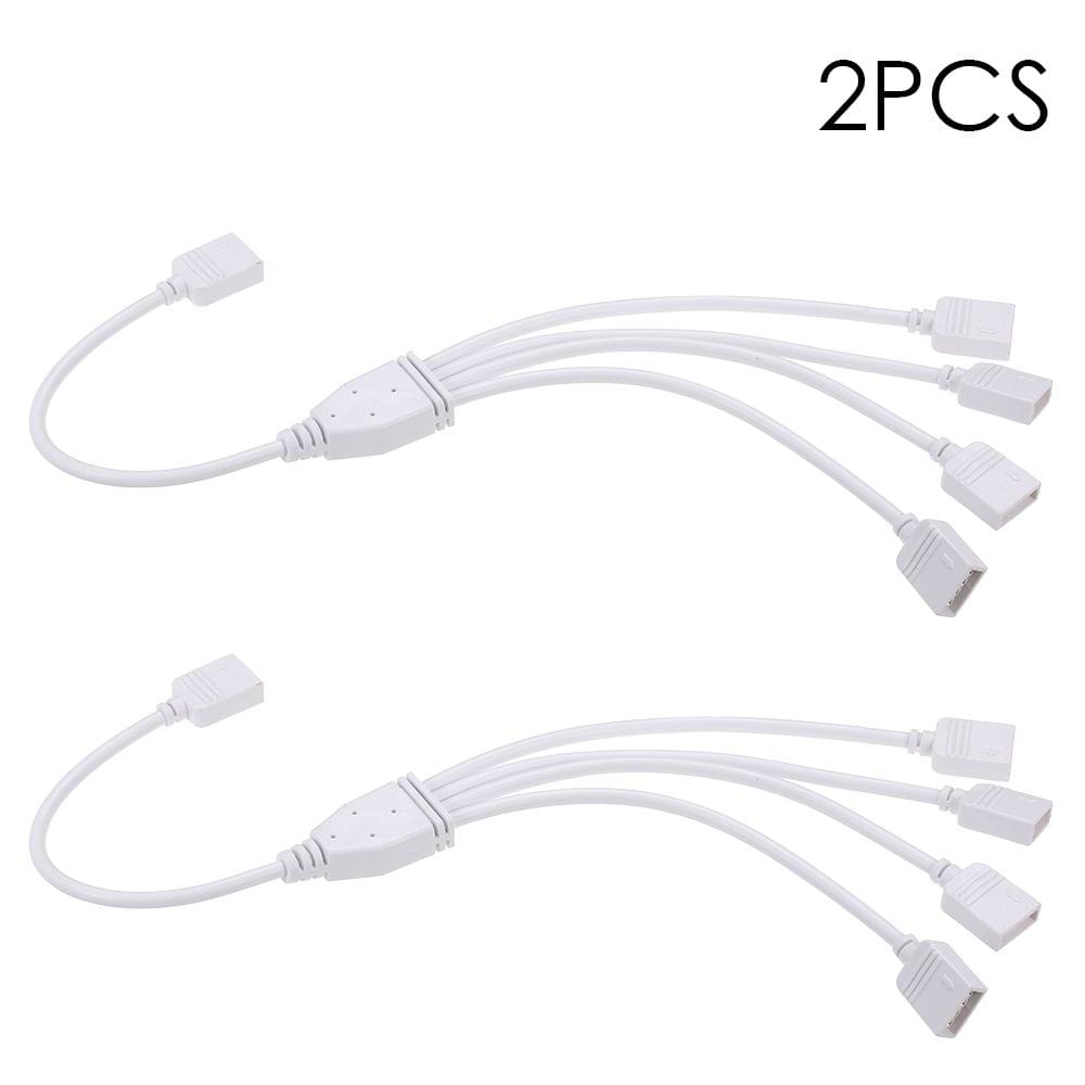 4 Pins RGB 1 to 4 Ports Female to Female Splitter Connector