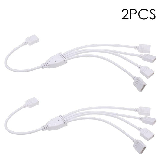 4 Pins RGB 1 to 4 Ports Female to Female Splitter Connector