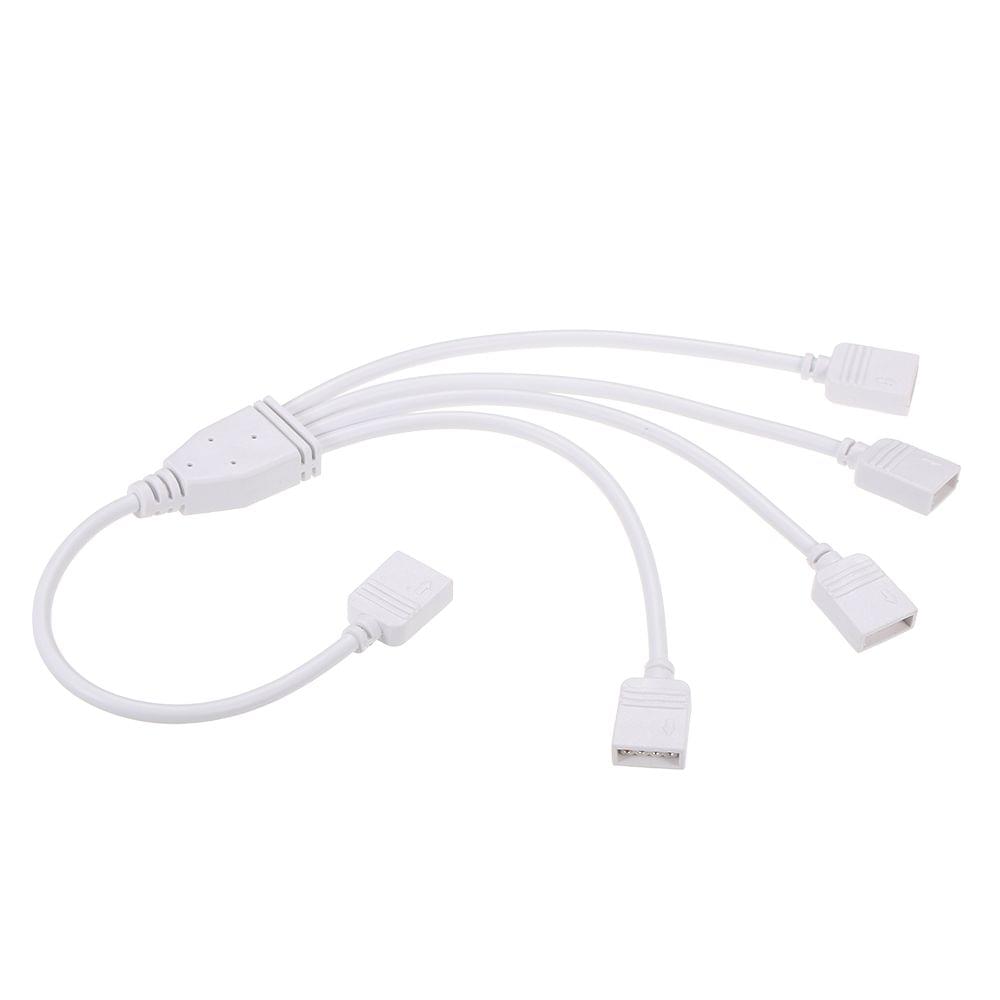 4 Pins RGB 1 to 4 Ports Female to Female Splitter Connector