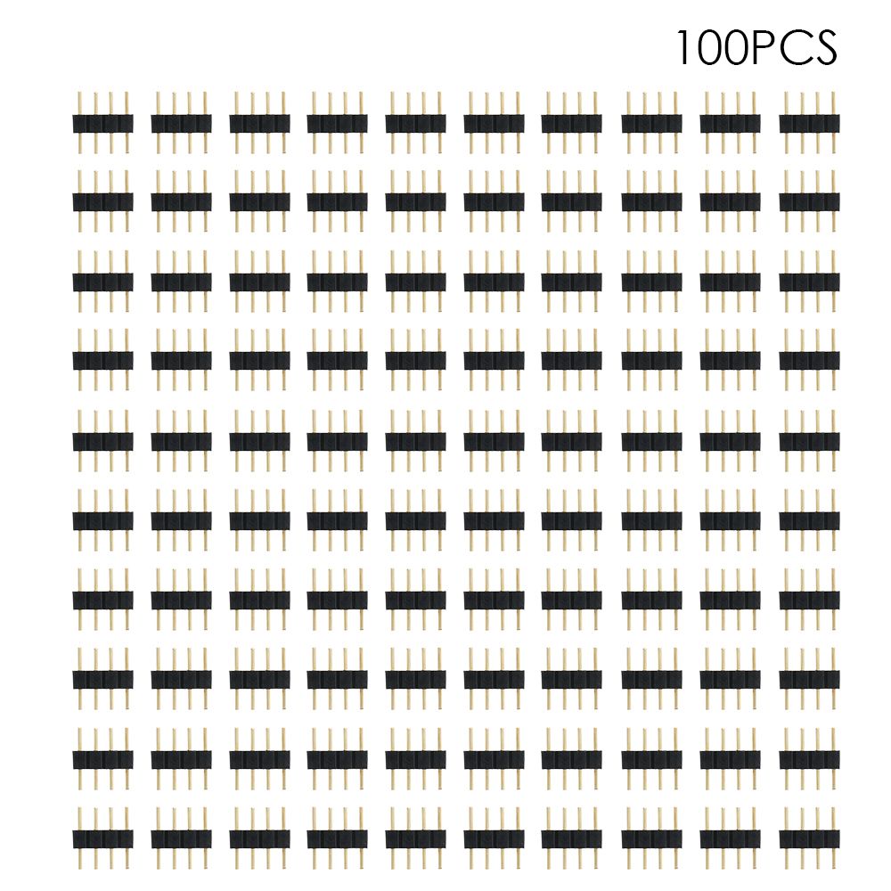 4 Pin Male Connector Plug for RGB LED Strip Lighting 100 - 100 pack