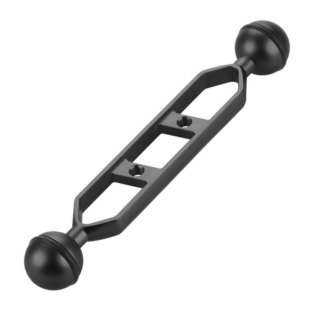 PULUZ 7.0 inch 17.8cm Aluminum Alloy Dual Balls Arm for Underwater Torch / Video Light (Black)