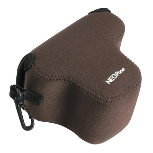NEOpine Neoprene Shockproof Soft Case Bag with Hook for Olympus E-PL7 Camera (Coffee)