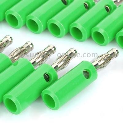 Loudspeaker Cable Banana Plugs Connectors (Green)