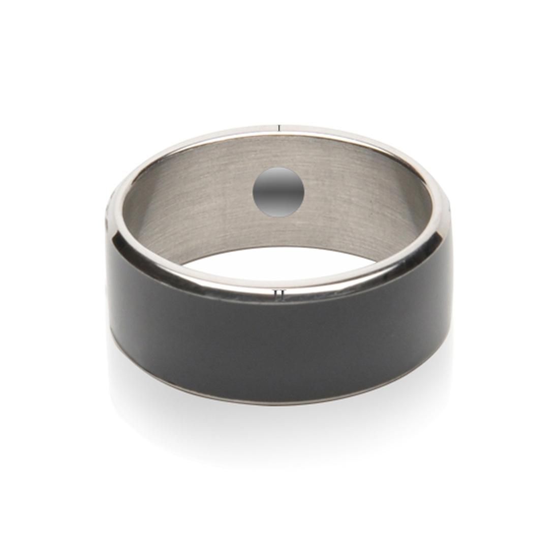 JAKCOM R3F Amorphous Titanium Alloy Smart Ring, Waterproof & Dustproof, Health Tracker, Wireless Sharing, Push Message, Inner Perimeter: 60mm (Black)