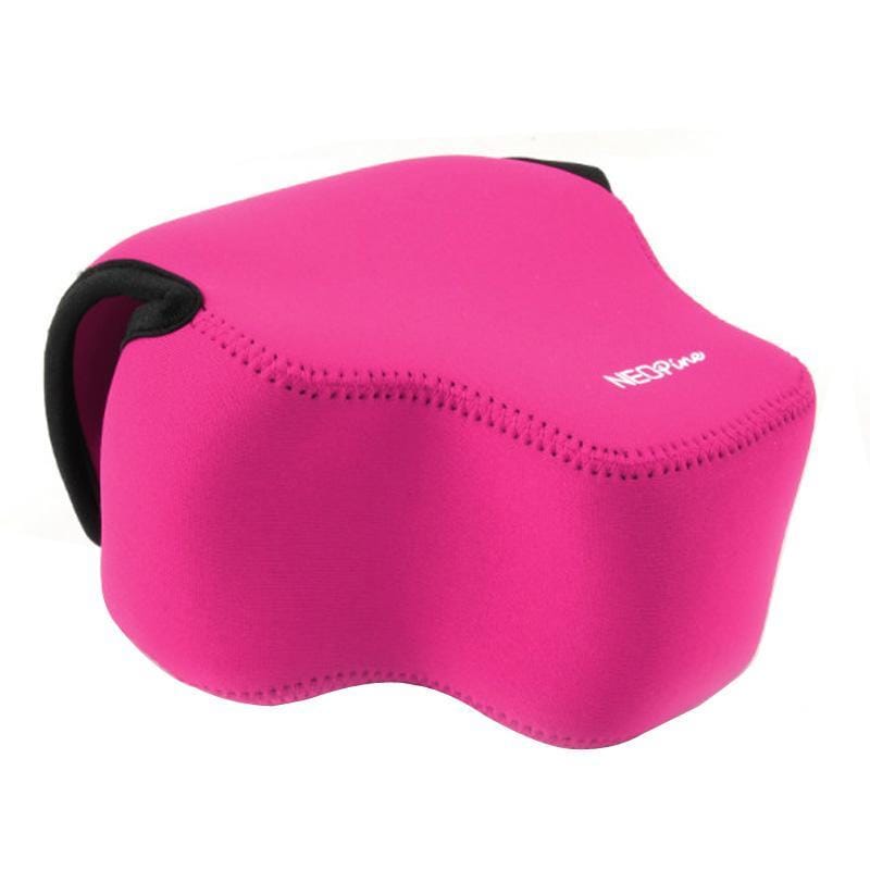 NEOpine Neoprene Shockproof Soft Case Bag with Hook for Panasonic FZ1000 Camera (Magenta)