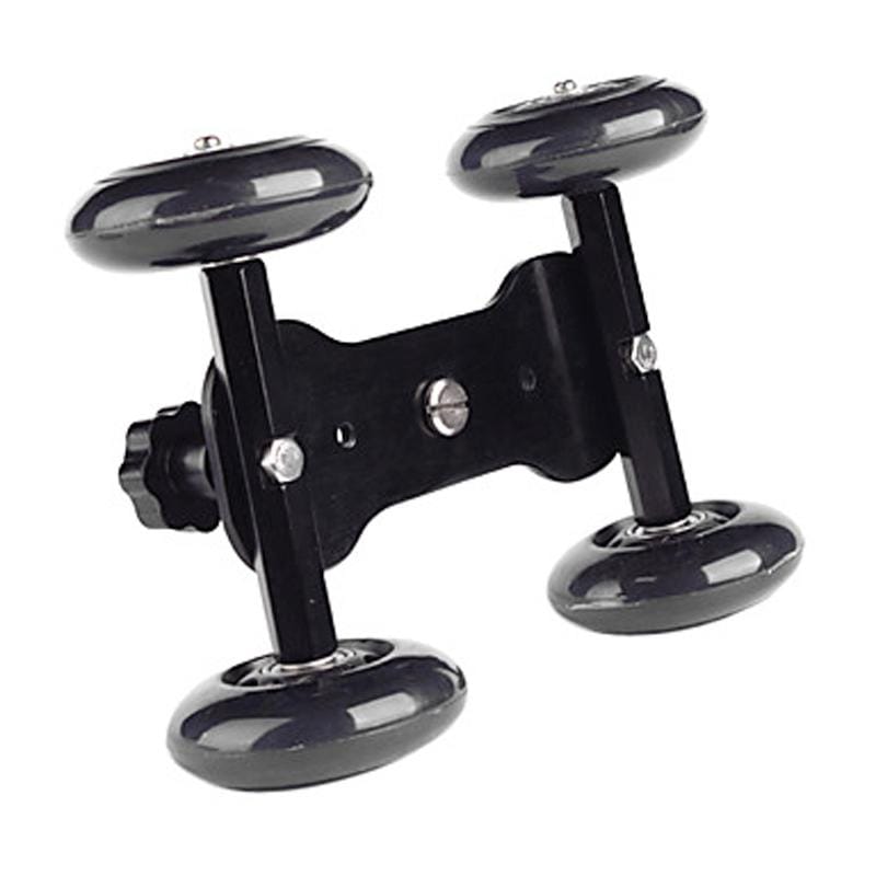 DEBO First Generation Camera Truck / Floor Table Video Slider Track Dolly Car for DSLR Camera / Camcorders (Black)