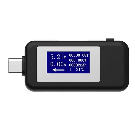 KEWEISI Multi-function Type-C / USB-C Tester Charger Detector Digital Voltmeter Ammeter Voltage Meters (Black)