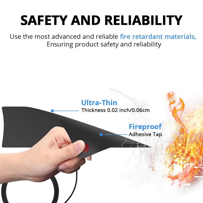 80 Miles Range 28dBi High Gain Digital Indoor HDTV Antenna with 4m Coaxial Cable