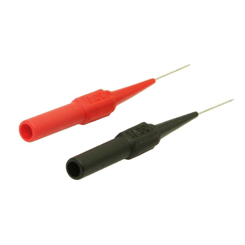 30V Multimeter Test Pen Test Probe Long and Thin Tip Probe Banana Jack Pin Auto Car Repair Accessories Tool (Black)