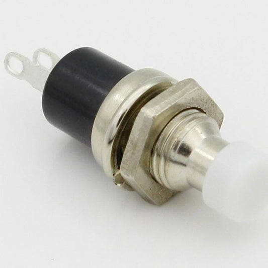 10 PCS 7mm Thread Multicolor 2 Pins Momentary Push Button Switch (White)
