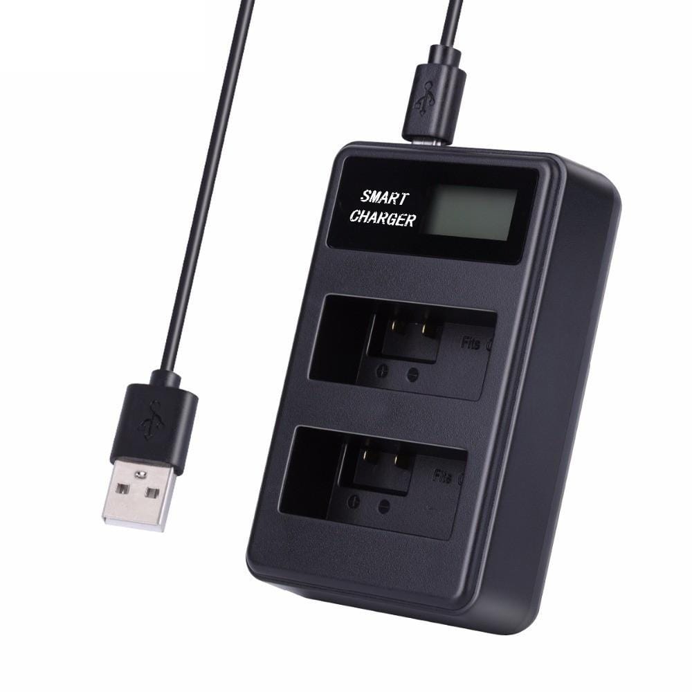 Smart LCD Display USB Dual Charger for PANASONIC DMW-BMB9E