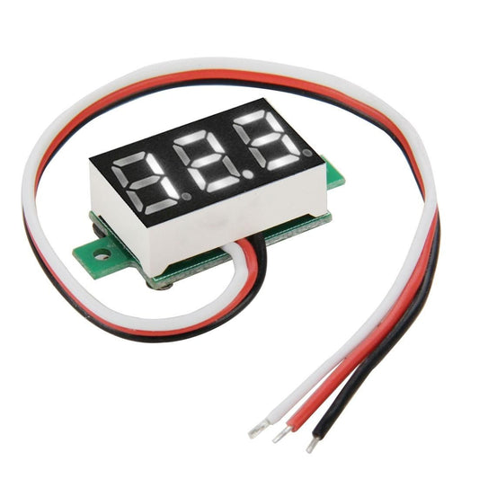 V20D 3 Wires DC 3-30V Green Light Display Mini Digital Voltage Panel Meter, Measure Voltage: DC 0-100V (Style4)
