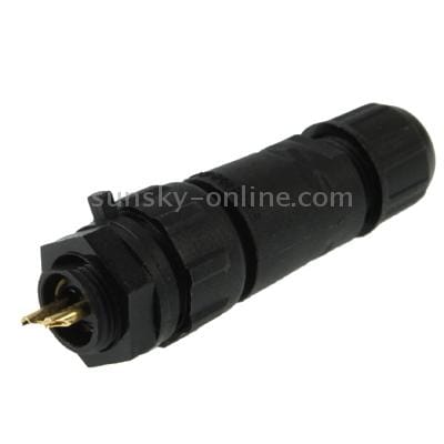 IP68 Shielded 2 Pin M14 Waterproof Connector, Cable Diameter: 2.5-7.5mm