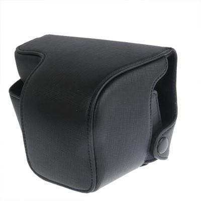 Digital Leather Camera Case Bag with Strap for Sony NEX6 (Black)