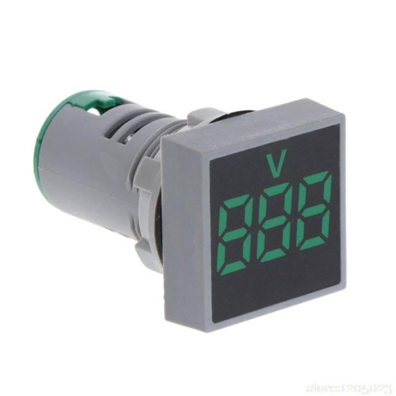 AD101-22VMS Mini AC 20-500V Voltmeter Square Panel LED Digital Voltage Meter Indicator (Green)