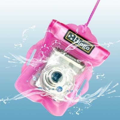 Bingo Waterproof Bag for Digital Camera, Size: 125 x 115 mm, Lens Dia. / Length: 55 / 26 mm (Pink)
