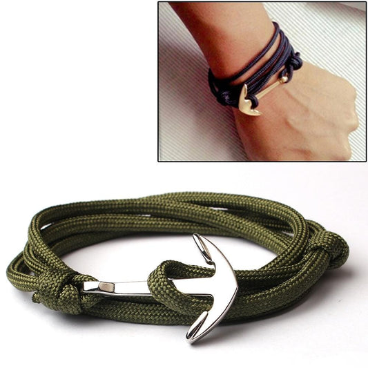 Alloy Anchor Charm Multilayer Leather Friendship Bracelets (Style2)
