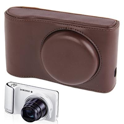 Leather Camera Case Bag for Samsung EK-GC100 (Coffee)
