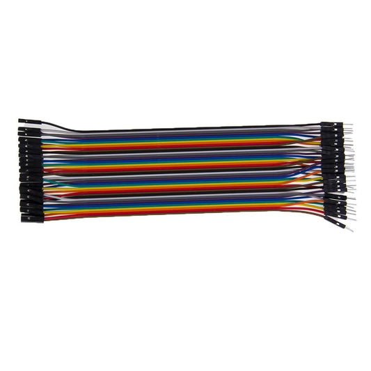 Multicolored  40 Pin Female to Female Breadboard Jumper Wires Ribbon Cable (Style2)