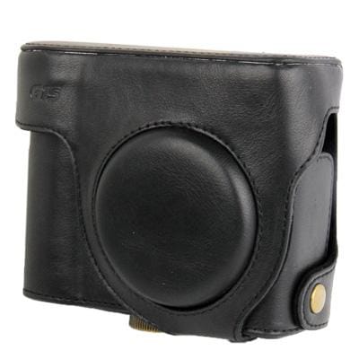 Leather Camera Case Bag for Canon G15 (Black)