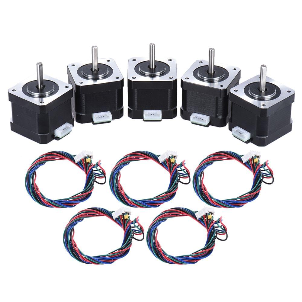 5pcs Nema 17 Stepper Stepping Motor Drive Control 2 Phase - 5pcs