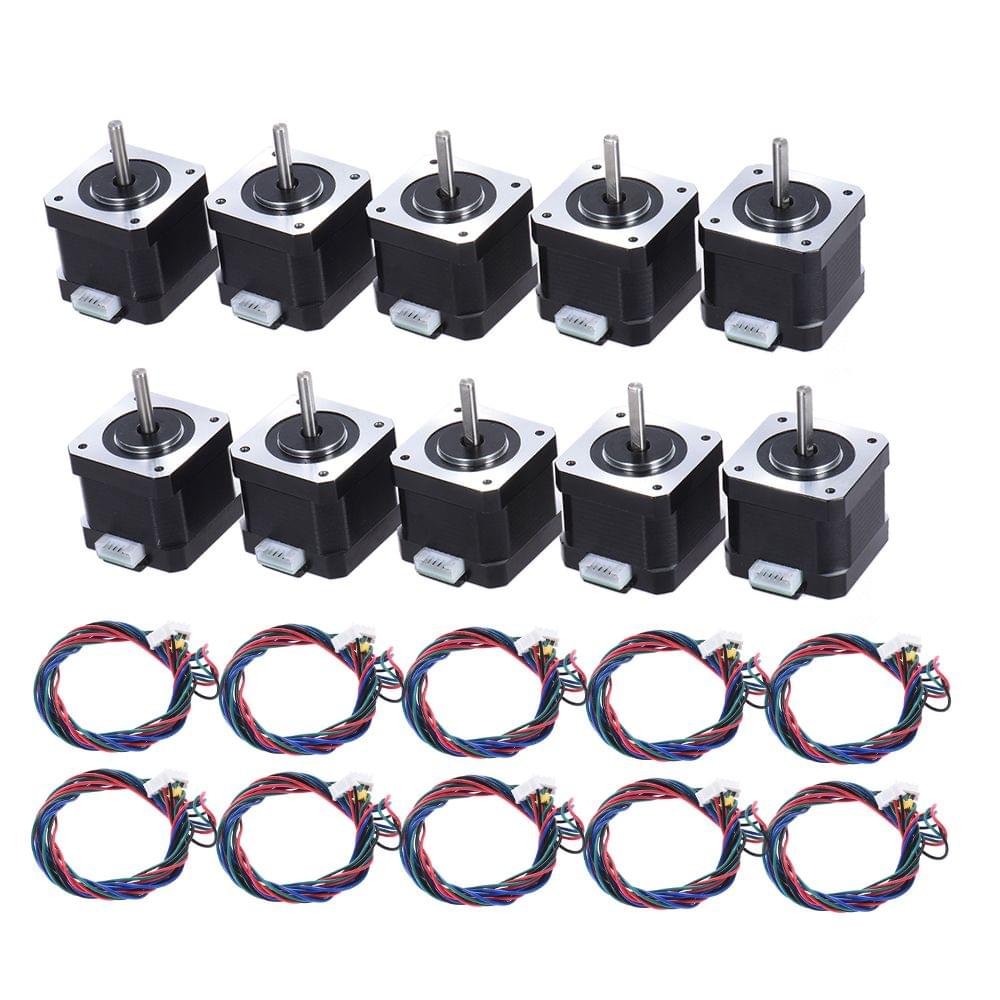 10pcs Nema 17 Stepper Stepping Motor Drive Control 2 Phase - 10pcs