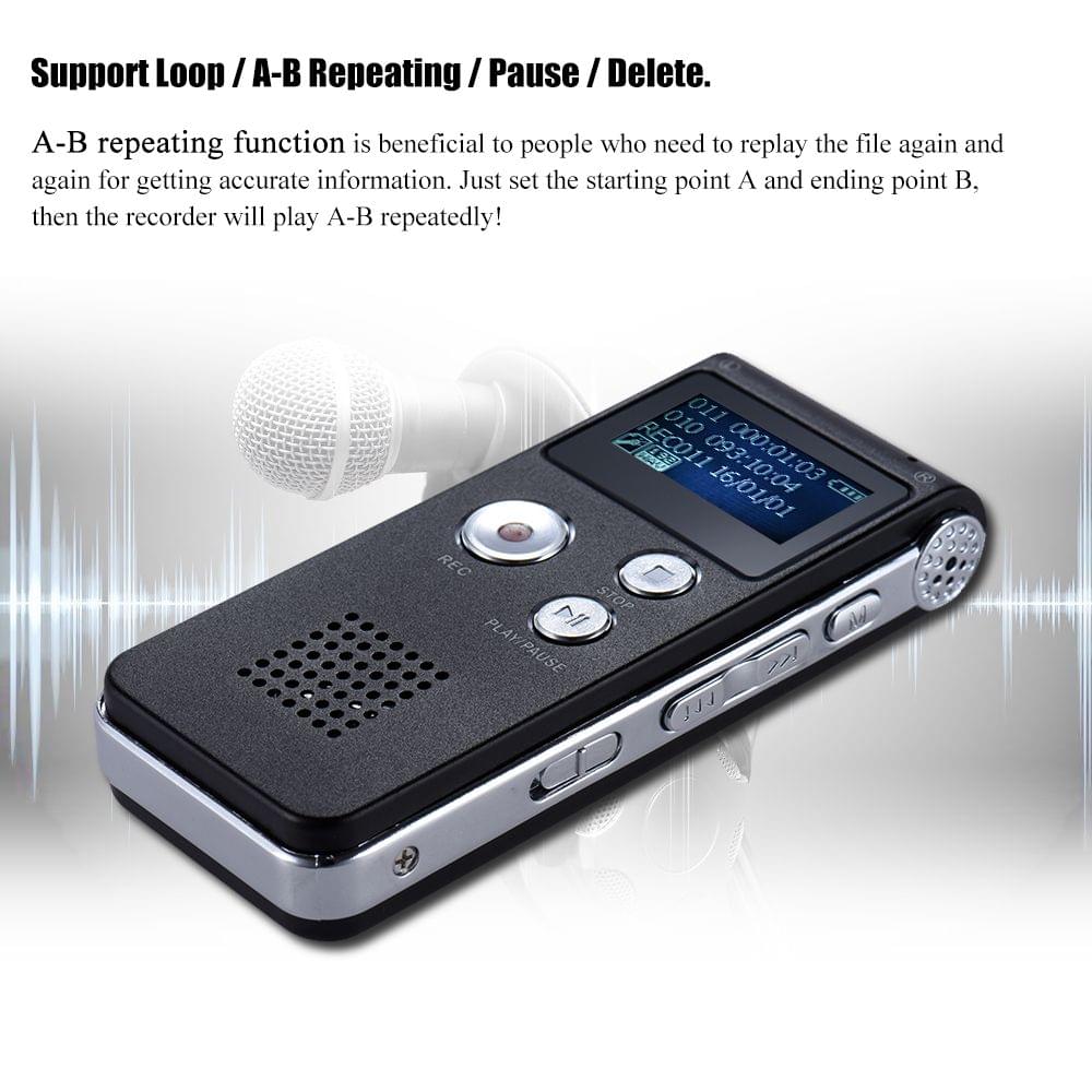 8GB Intelligent Digital Audio Voice Phone Recorder