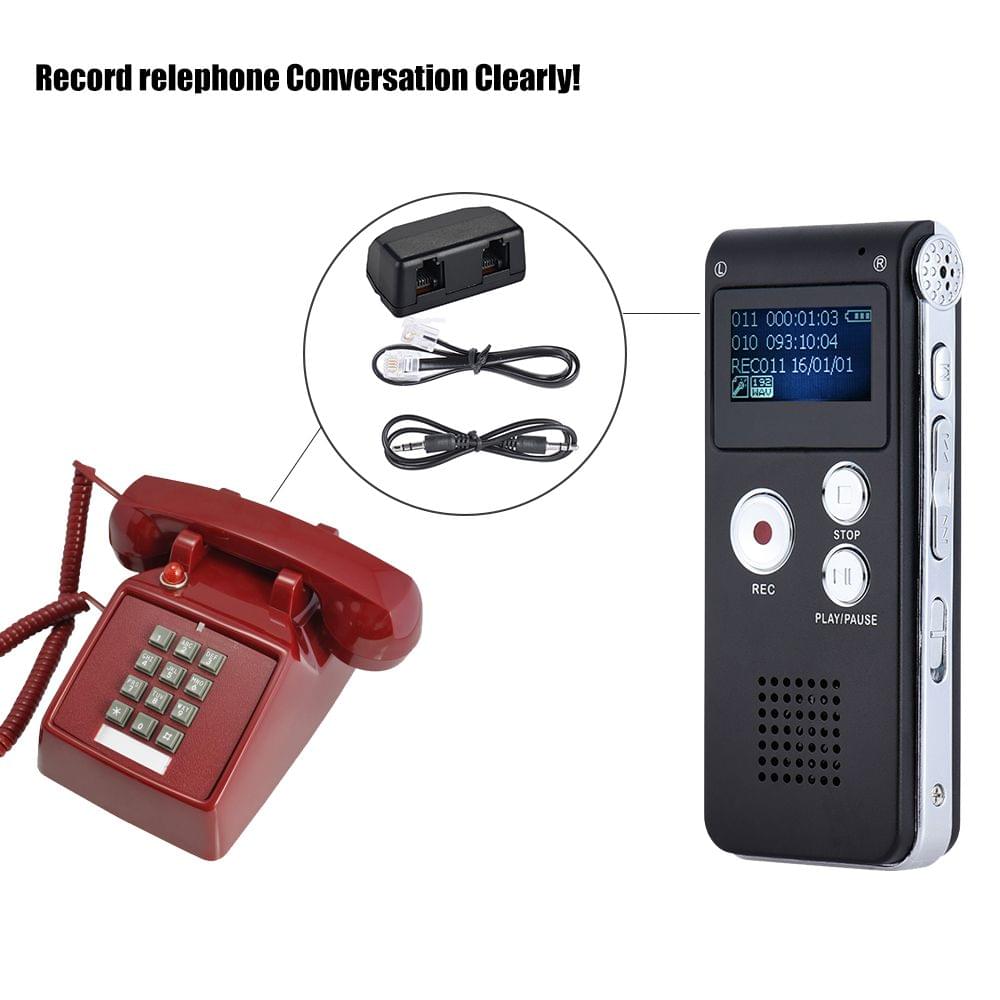 8GB Intelligent Digital Audio Voice Phone Recorder