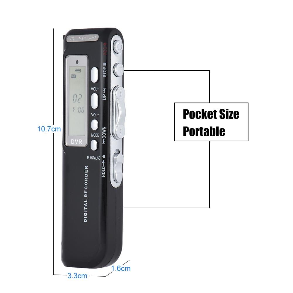 8GB Digital Audio Voice Phone Recorder Dictaphone MP3 Music
