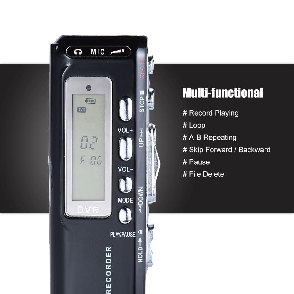 8GB Digital Audio Voice Phone Recorder Dictaphone MP3 Music