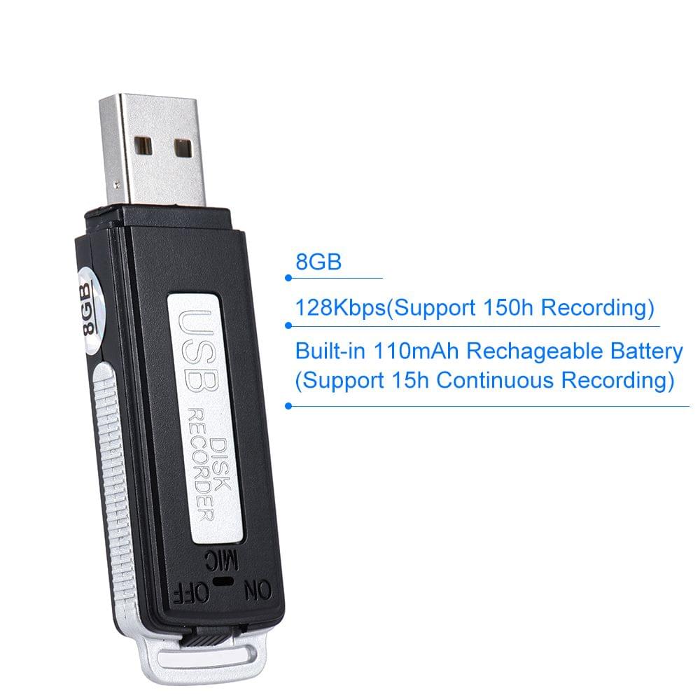 8GB Portable USB Disk Audio Voice Recorder