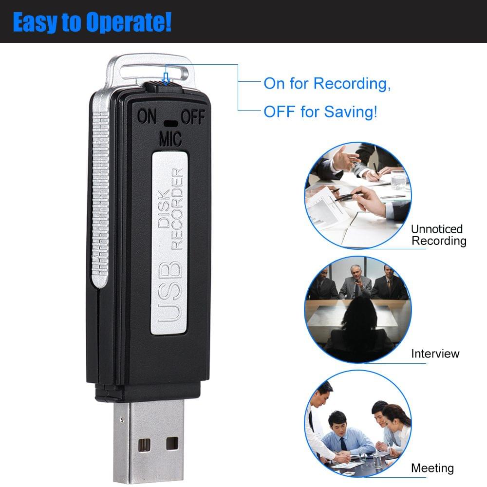 8GB Portable USB Disk Audio Voice Recorder