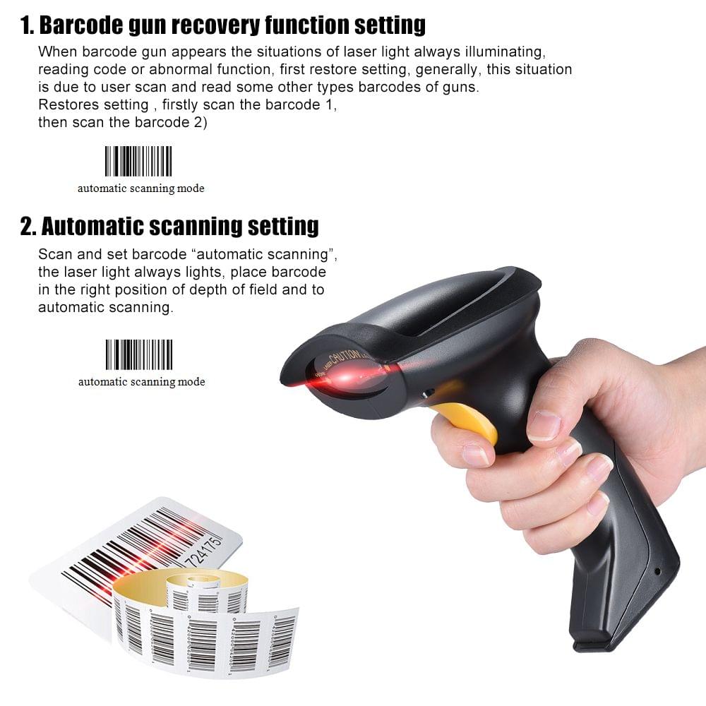 Automatic/ Manual 2.4G Wireless Handheld 1D Barcode Scanner