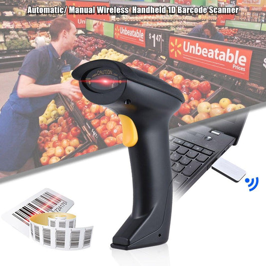 Automatic/ Manual 2.4G Wireless Handheld 1D Barcode Scanner