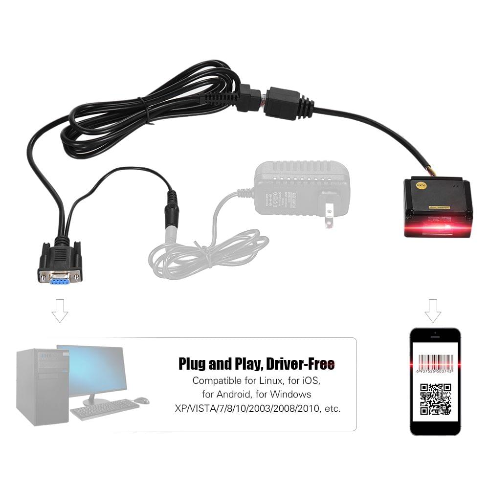 Embedded 1D 2D Barcode Scanner Reader Module CCD Bar Code - 2