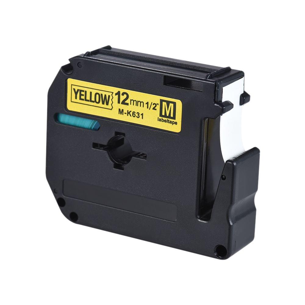 Black on Yellow Label Tape Compatible for Brother - 2