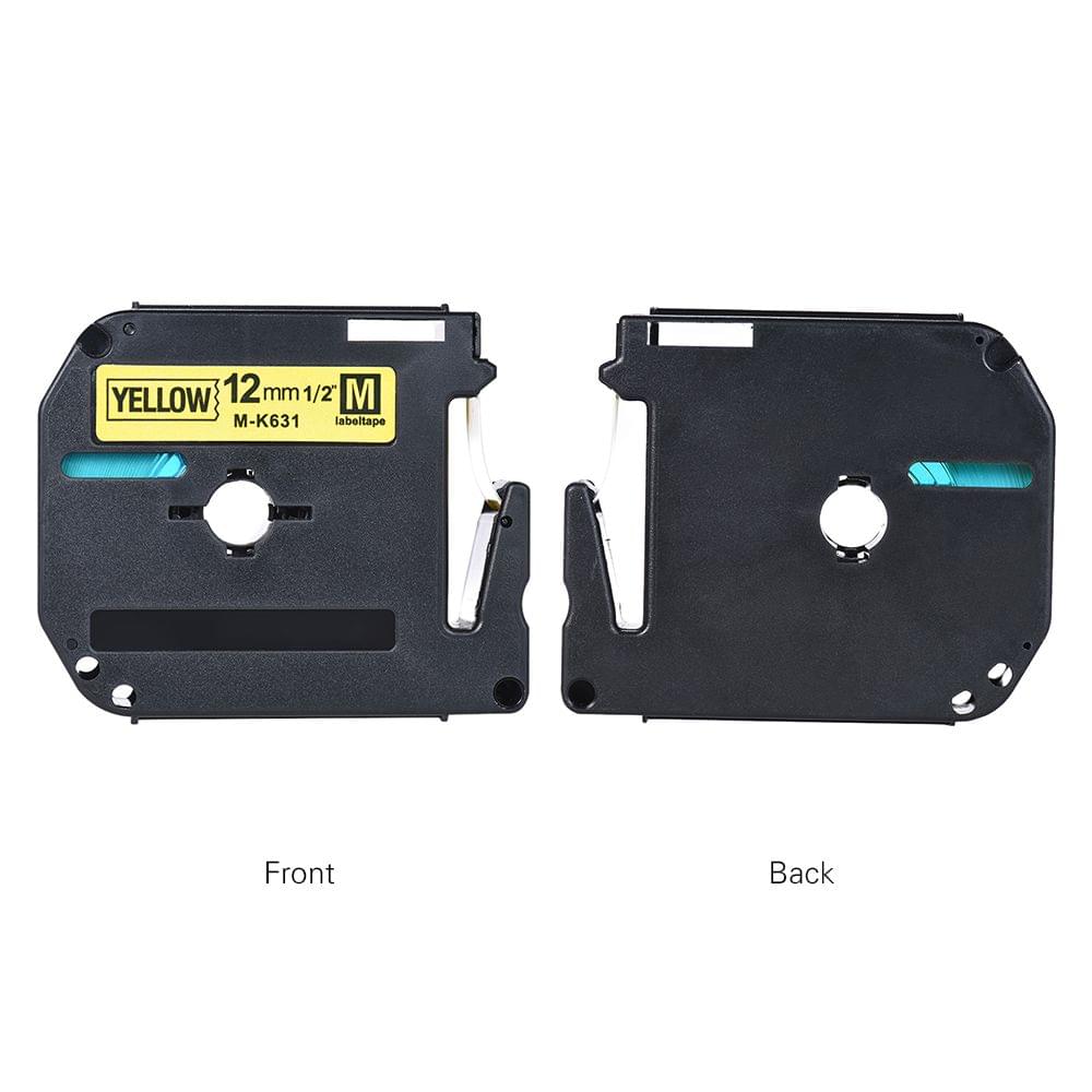Black on Yellow Label Tape Compatible for Brother - 2