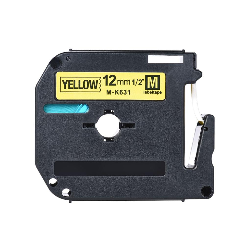 Black on Yellow Label Tape Compatible for Brother - 2