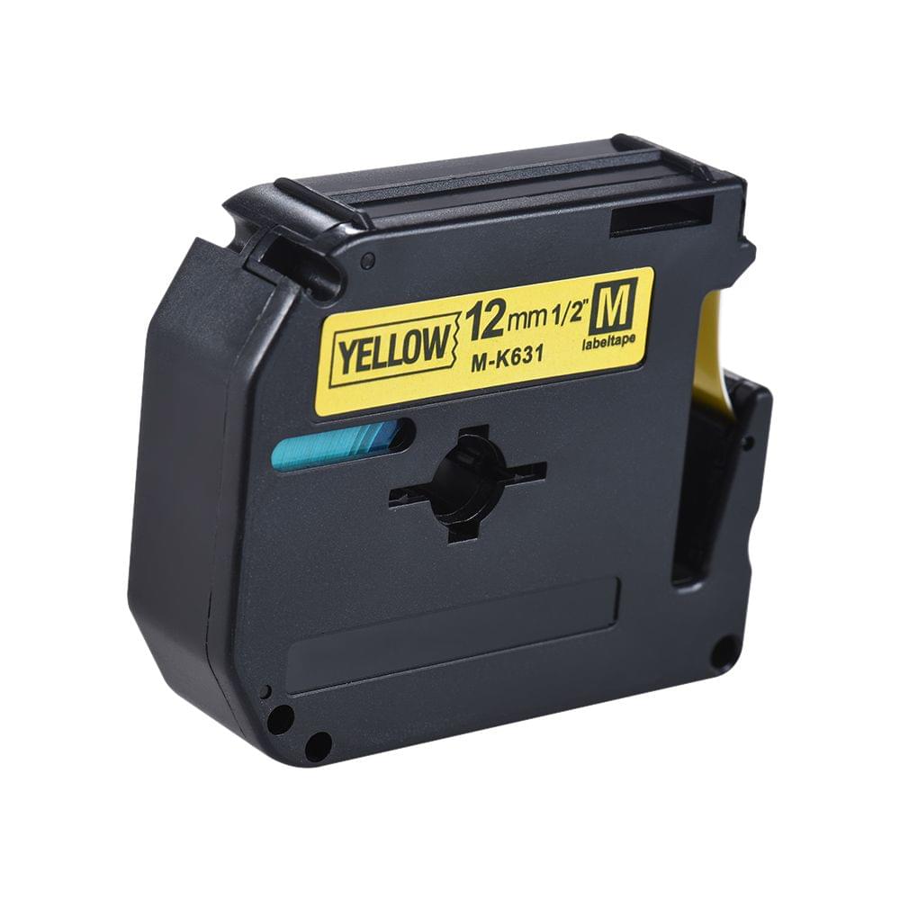 Black on Yellow Label Tape Compatible for Brother - 2