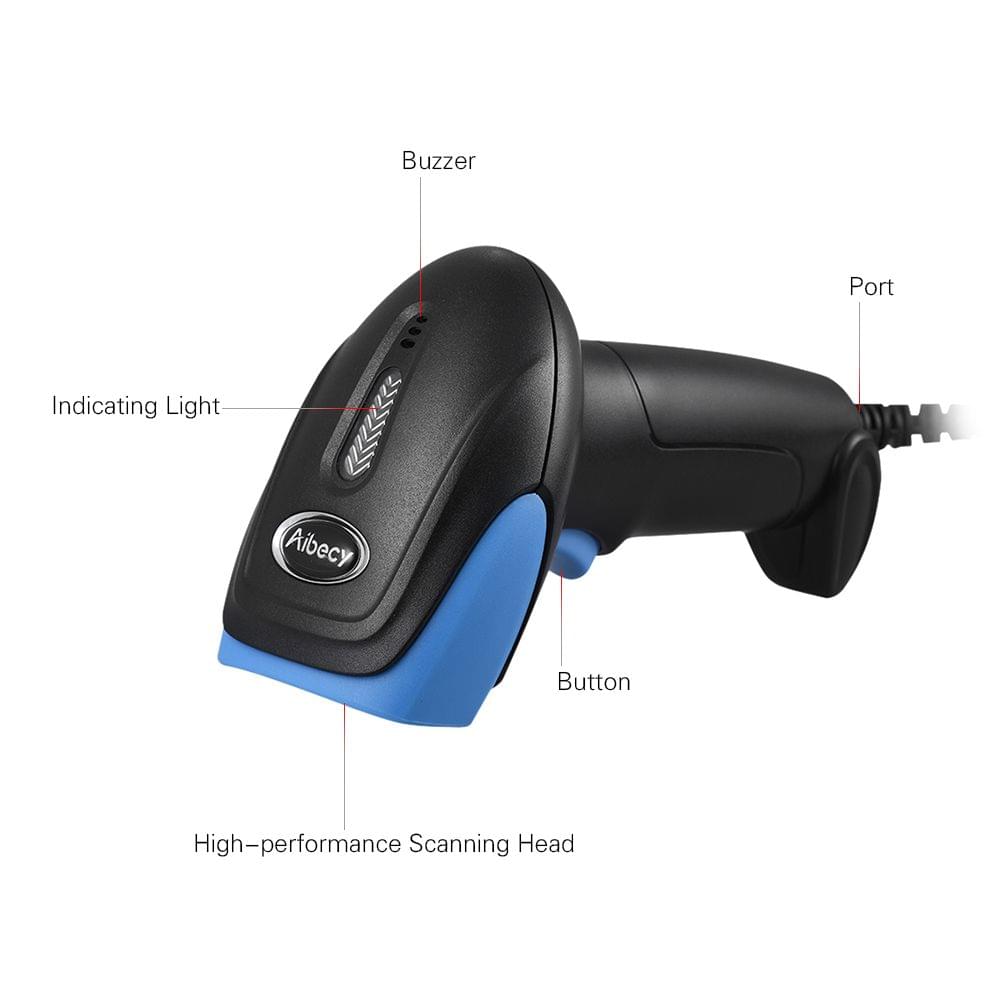 Aibecy Handheld 2D/ QR/ 1D Barcode Scanner Bar Code Reader