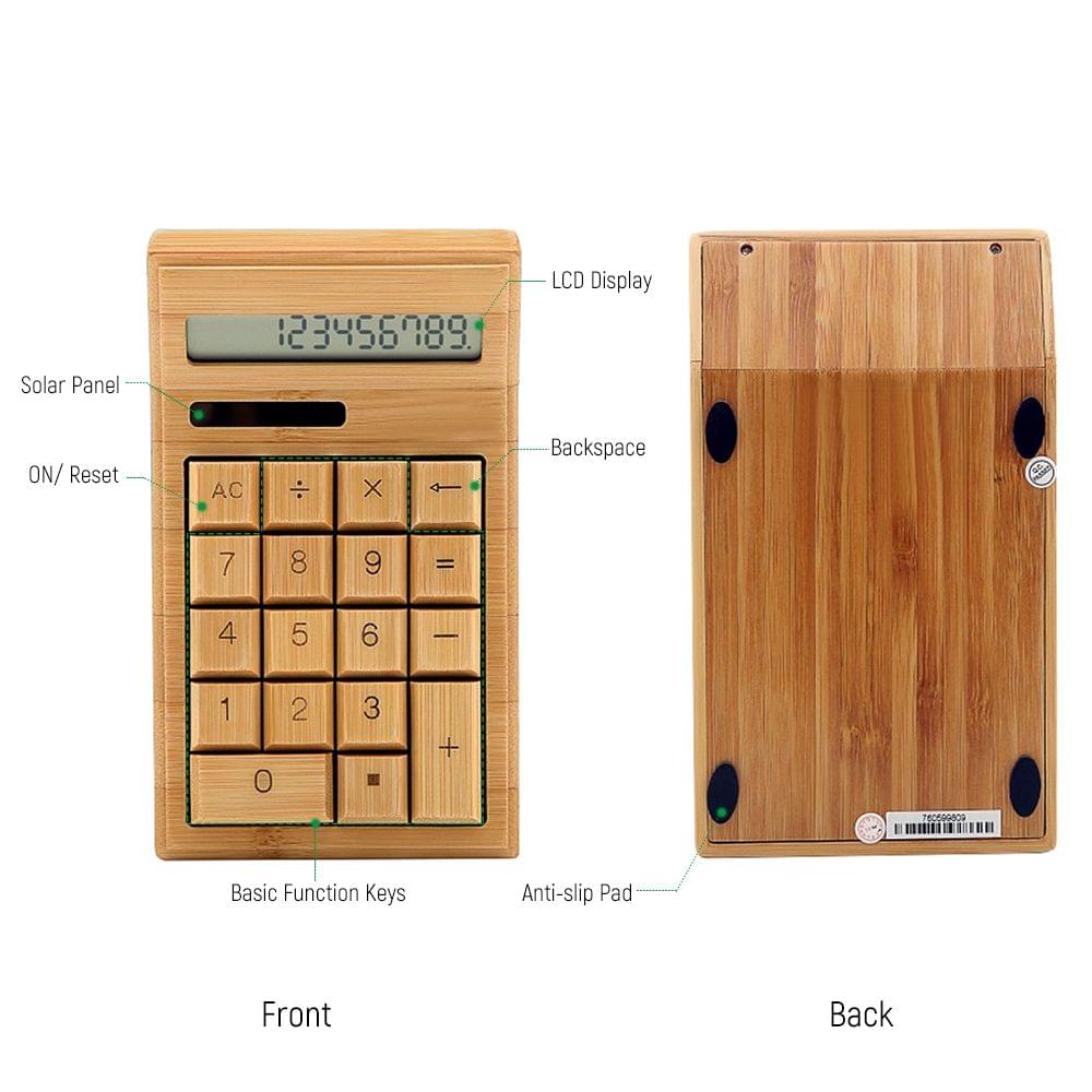 Eco-friendly Bamboo Electronic Calculator Counter Standard