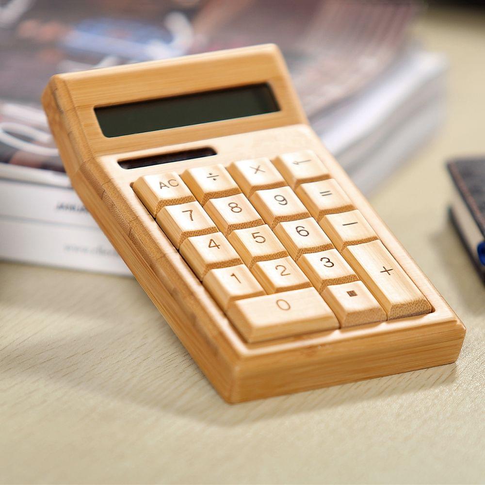 Eco-friendly Bamboo Electronic Calculator Counter Standard