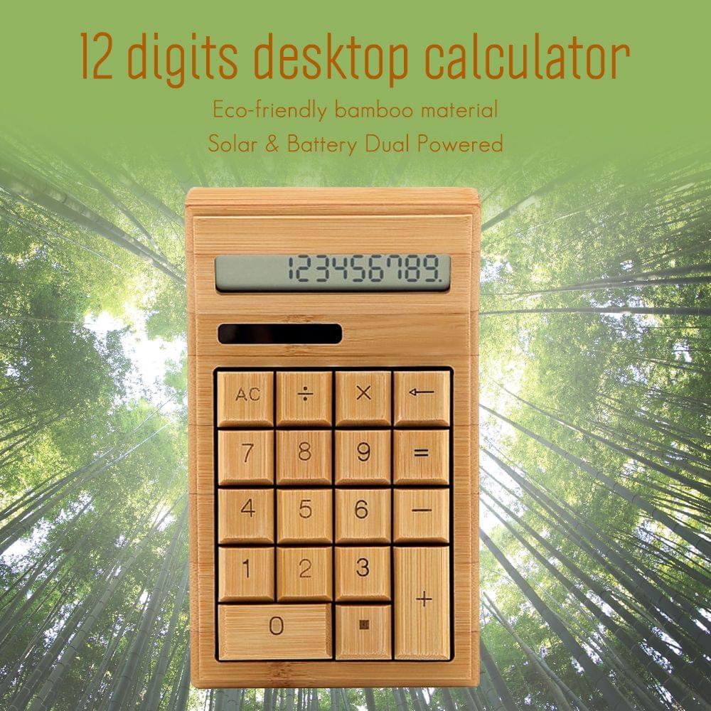 Eco-friendly Bamboo Electronic Calculator Counter Standard