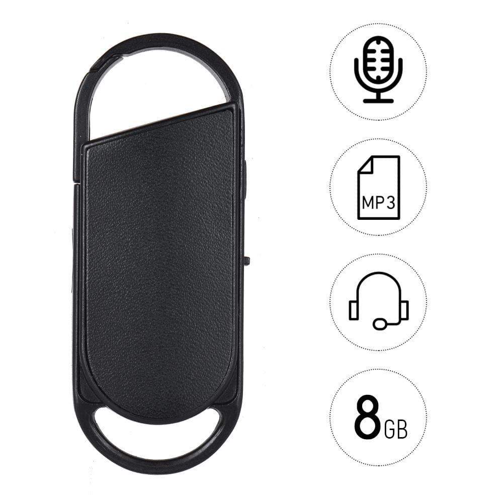 8GB Portable Voice Recorder USB Disk Key Ring Style Audio