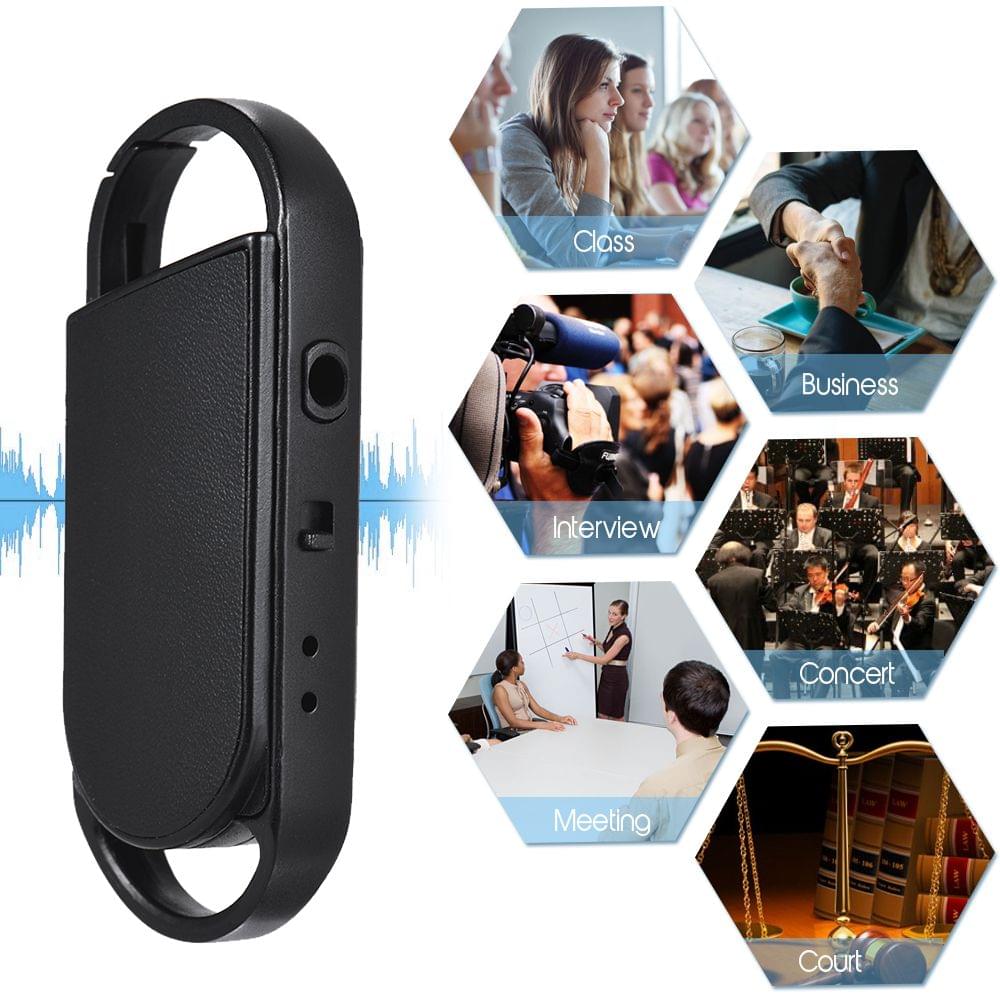 8GB Portable Voice Recorder USB Disk Key Ring Style Audio