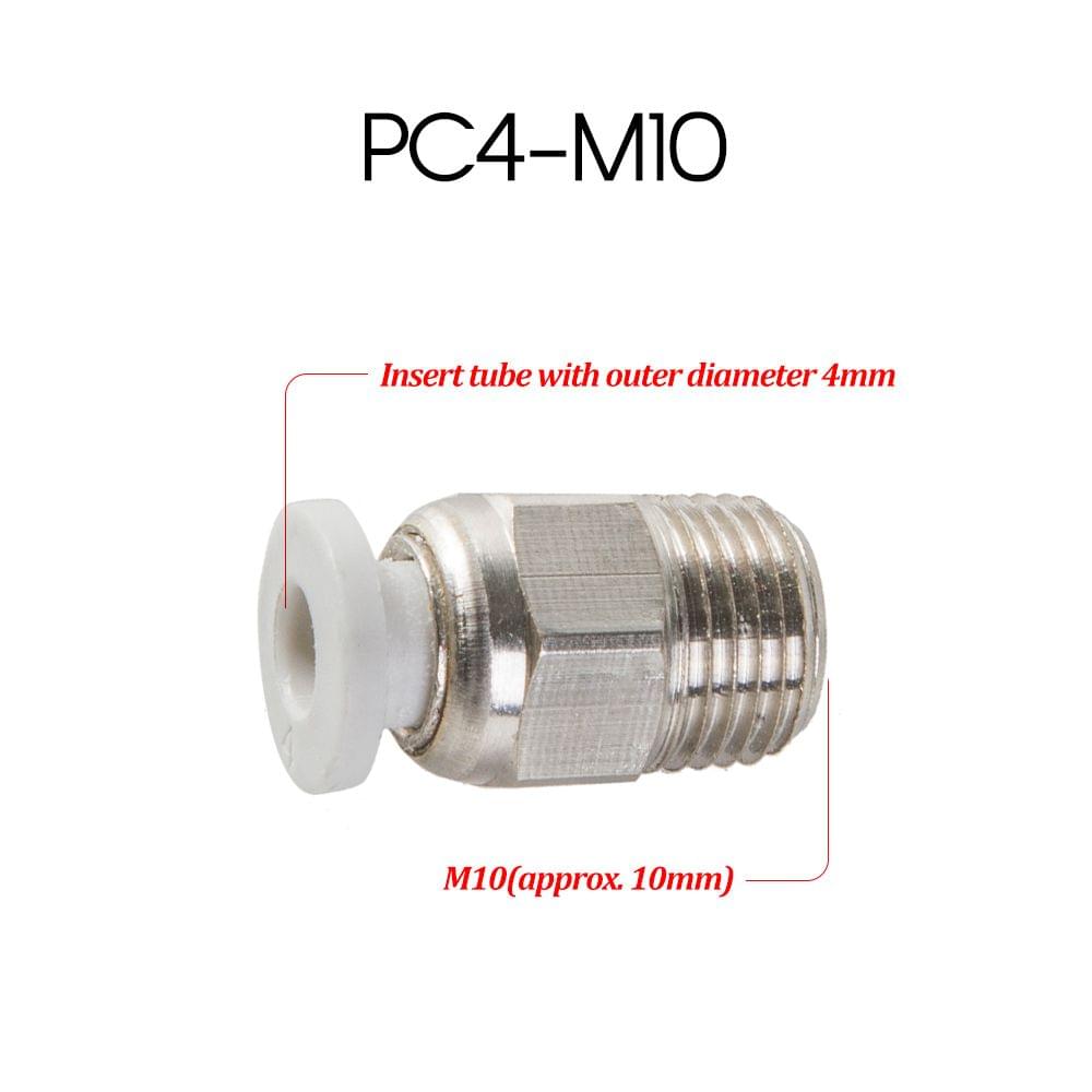 Creality 3D PC4-M10 Male Straight Pneumatic Tube Push