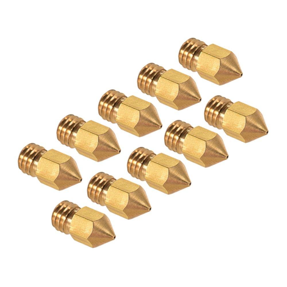 Creality 3D Printer Extruder Brass Nozzle Print Head 0.4mm - 10pcs