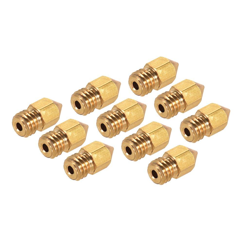 Creality 3D Printer Extruder Brass Nozzle Print Head 0.4mm - 10pcs
