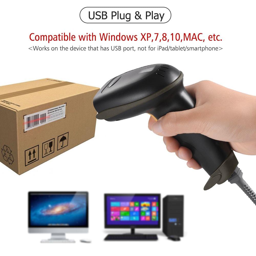 Automatic USB Barcode Scanner Wired Bar Code 1D